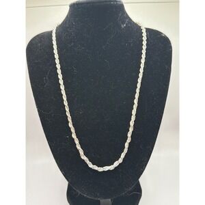 NWT Primavera Necklace Women 20" Silver Rope Chain Made in Italy Pure 100
